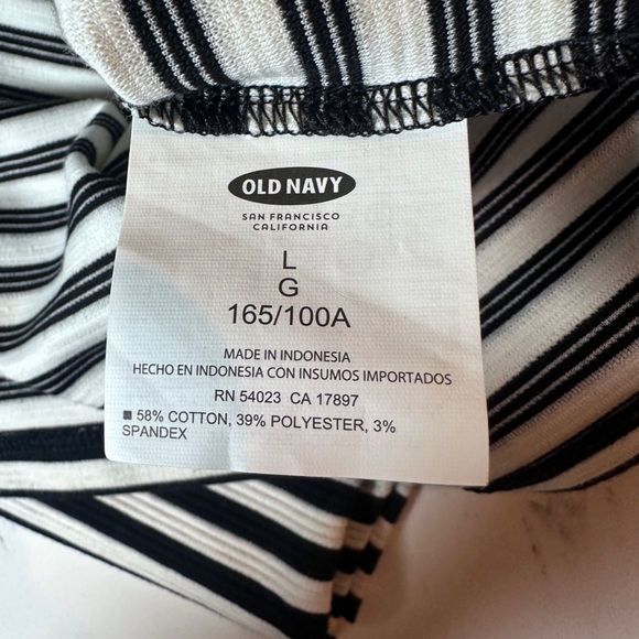 NWT Women’s Old Navy Black and White Striped Long Sleeve Dress size L - Picture 11 of 12